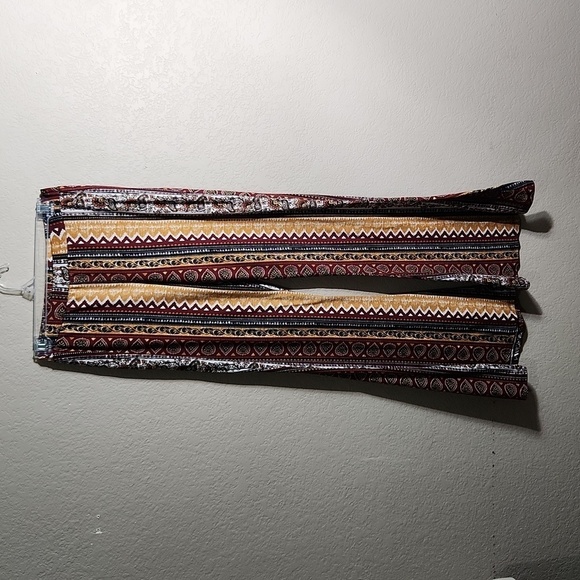 Eye Candy Pants Womens Size S  Boho Floral Bell Flare Stretch Bohemian 70s - Picture 1 of 10